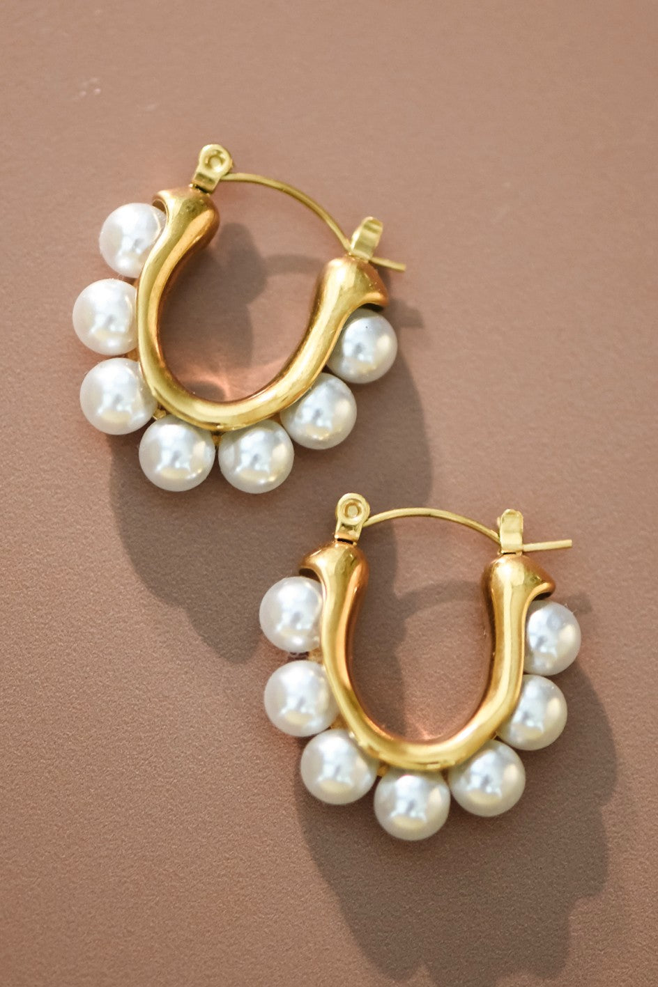 PEARL LOOP EARRINGS