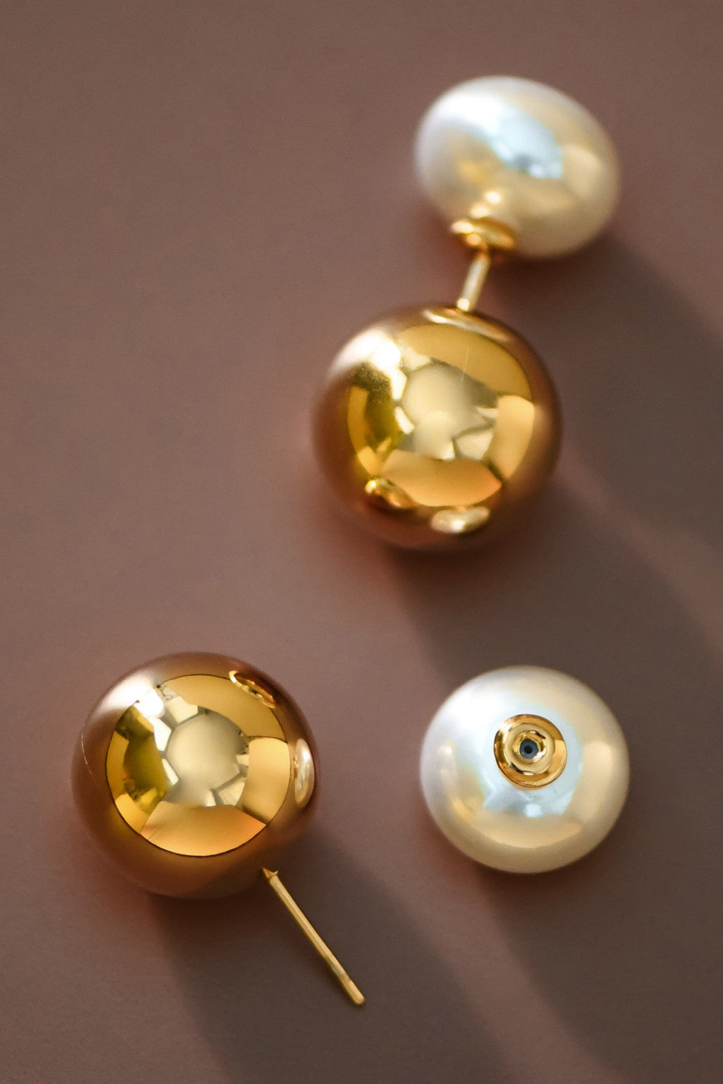 INFINITY PEARL LOOP EARRINGS
