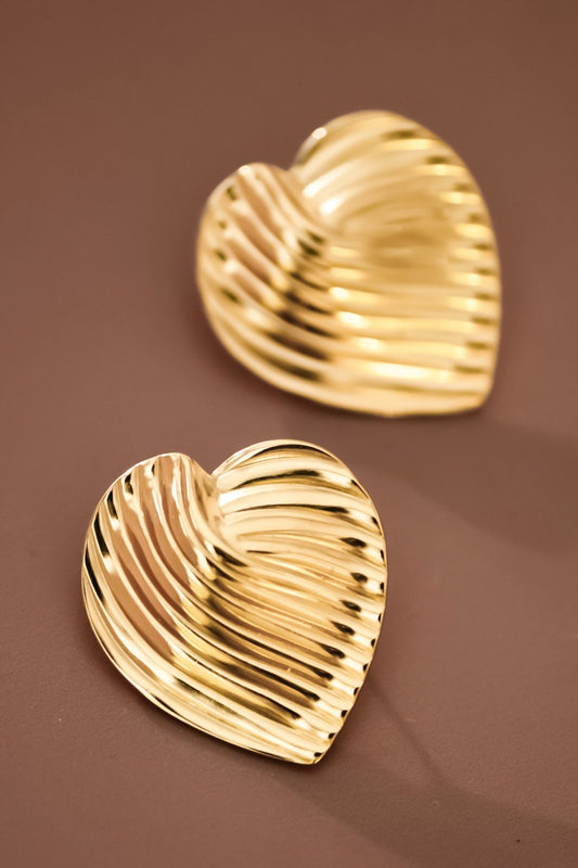 CHRISTY HEART STUD EARRINGS