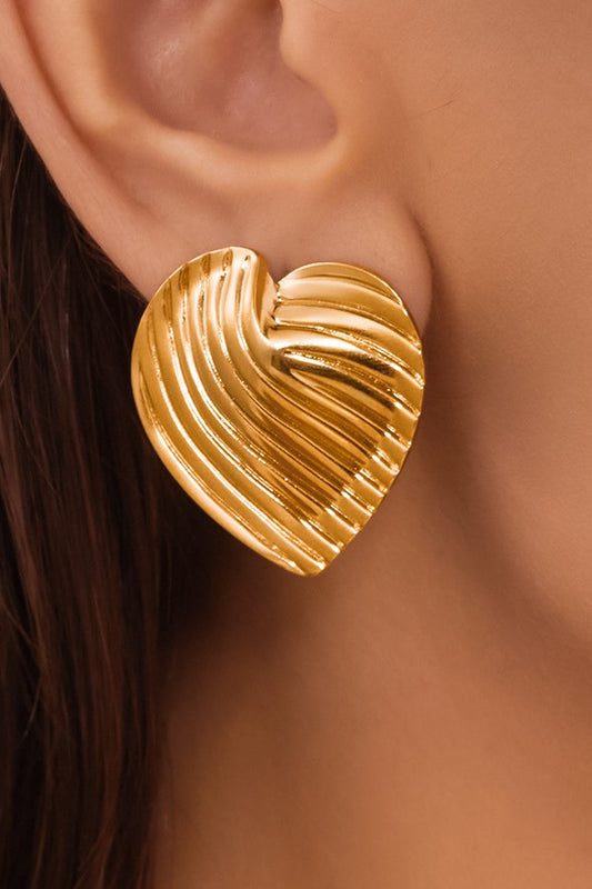 CHRISTY HEART STUD EARRINGS