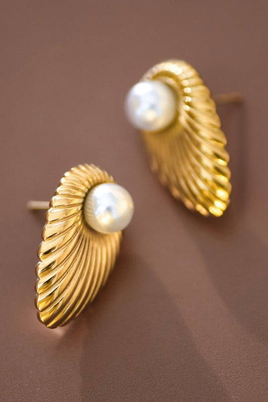 CECILIANA PEARL STUD EARRINGS