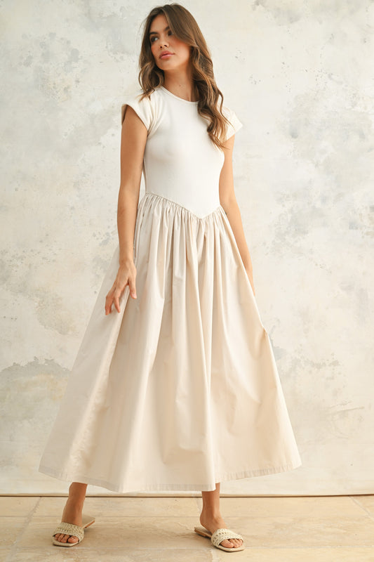 SERENA RIB WOVEN DRESS
