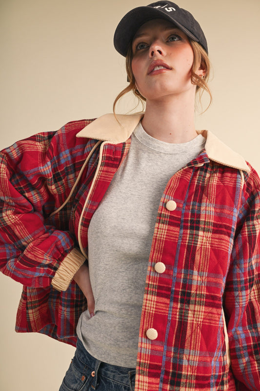 Grace Plaid Quilted Jacket